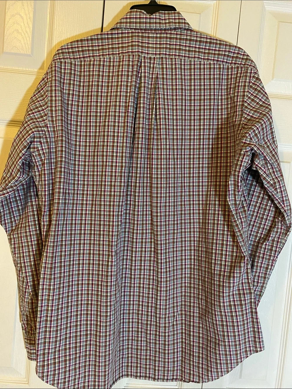 Ralph Lauren Men’s Plaid Button-Down Shirt in Red, Olive, Blue, and White